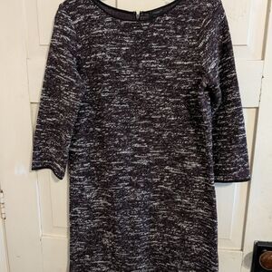 Ann Taylor Factory Black and White Long Sleeve Dress